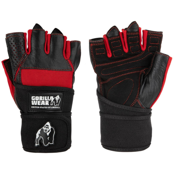 Gorilla Wear Dallas Wrist Wrap Gloves black/red S