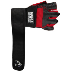 Gorilla Wear Dallas Wrist Wrap Gloves schwarz/rot S