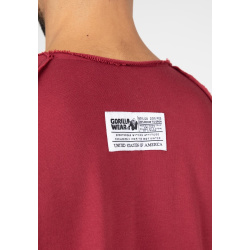 Gorilla Wear Classic Work Out Top Burgundy Red S/M