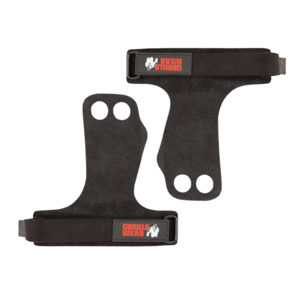 Gorilla Wear 2-Hole Leather Lifting Grips