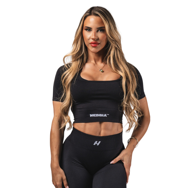 Nebbia Shaping Crop Top 499 Black