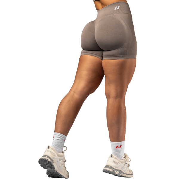 Nebbia High Waist Push Up Shorts POWER 893 Light Brown Ash