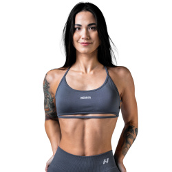 Nebbia Open Back Sports Bra POWER 890 Slate Grey
