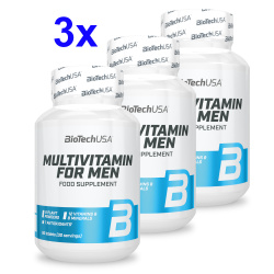 BioTech USA Multivitamin For Men- 60 Tabletten Dreierpack