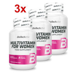 BioTech USA Multivitamin For Women- 60 Tabletten Dreierpack