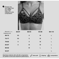 Nebbia Medium Support Leopard Sports Bra 854 Black