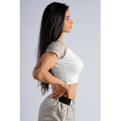 Nebbia Crop Top Cream Leopard 861