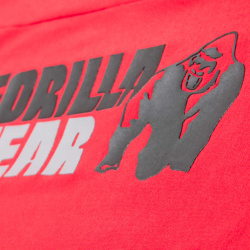 Gorilla Wear Melbourne S/L Hooded Shirt red XXXXL