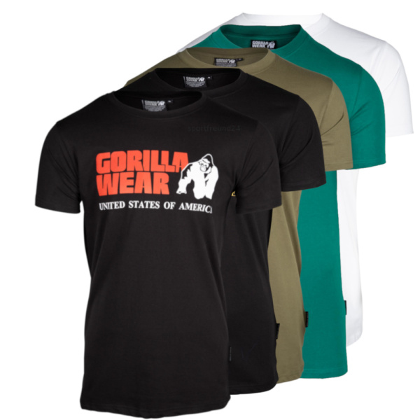 Gorilla Wear Maglietta Bodybuilding Herren Forbes Fitness Gym Sportshirt Kurzarm