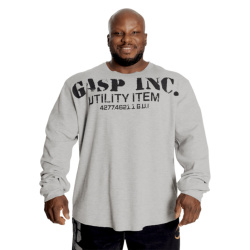 GASP Thermal Gym Sweater grey melange M